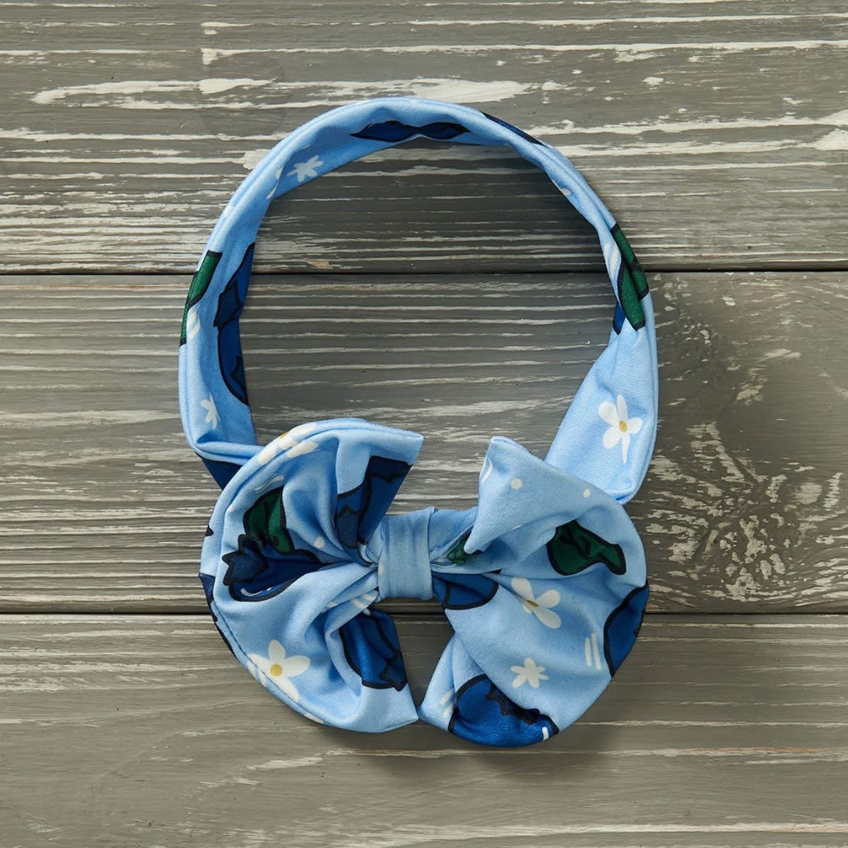 Blueberry Bushel Bow Headband