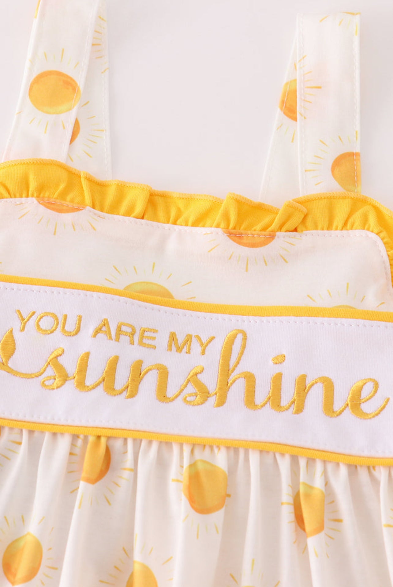Sunshine Embroidered Ruffled Shorts Set
