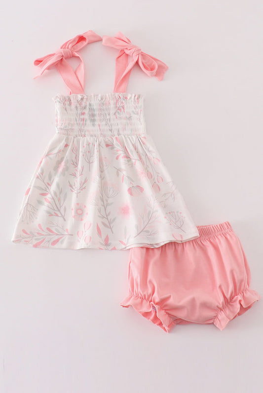 Meadow Blush Dreams Smocked Bloomer Set