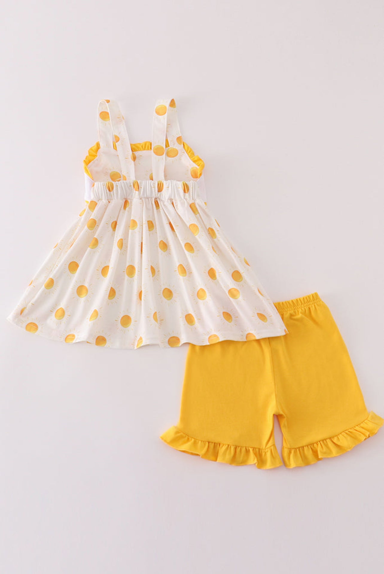 Sunshine Embroidered Ruffled Shorts Set