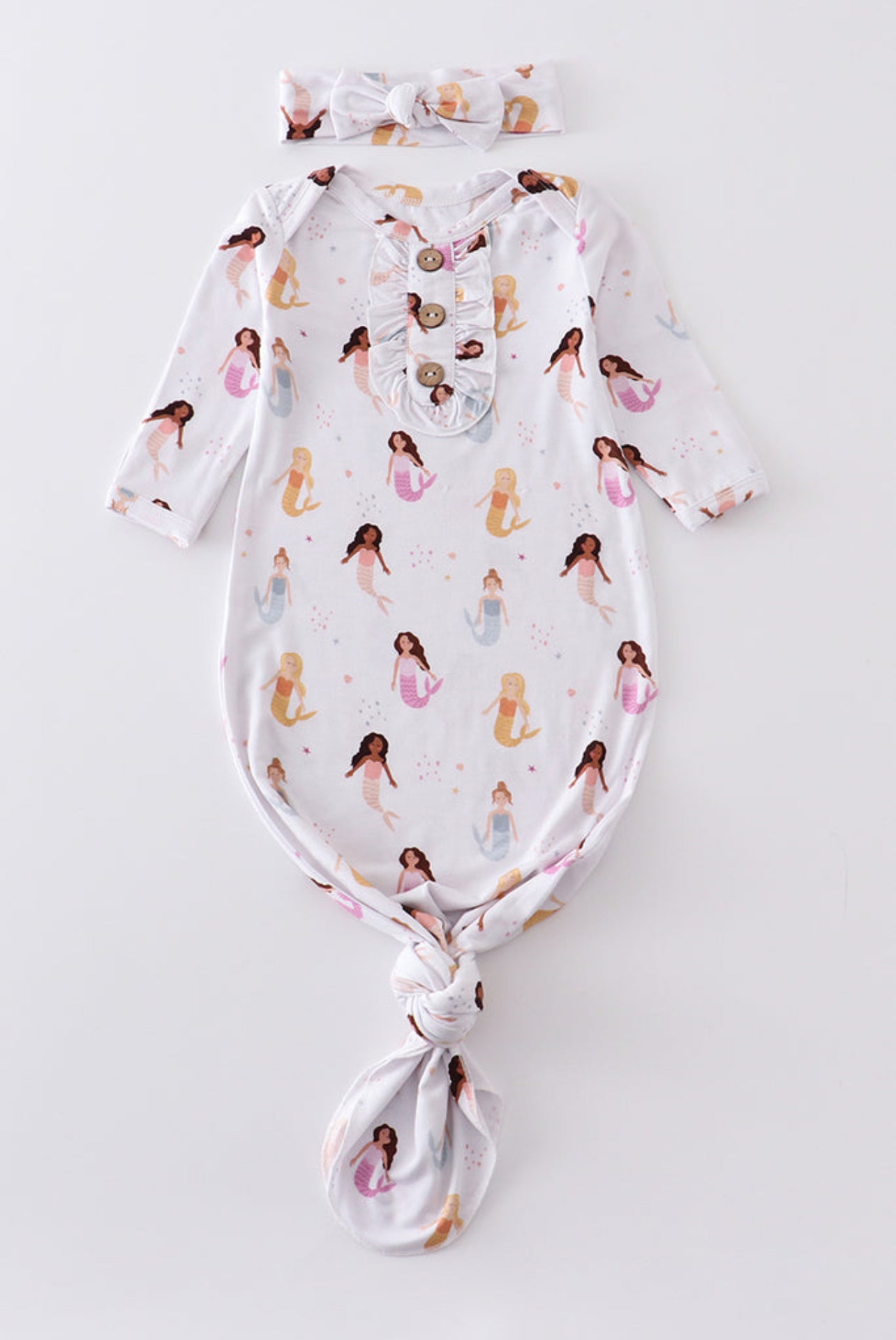 Mermaid Magic – Baby Gown & Headband Set