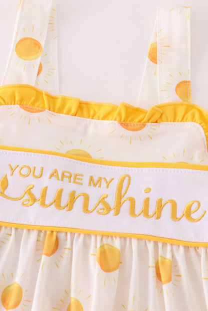 Sunshine Embroidered Ruffled Shorts Set