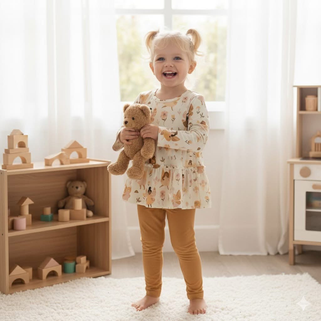 Boho Fairies Long Sleeve Peplum Pants Set