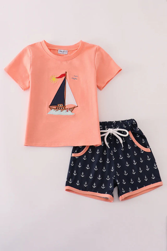Sail Away Sibling Shorts Set (Boy)