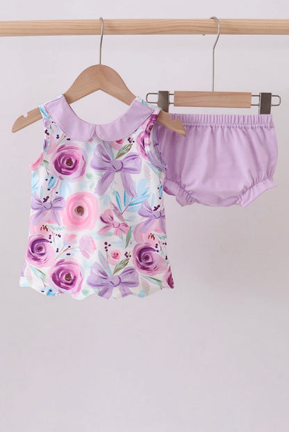 Mommy & Me: Blush Bloom Baby Girl Bloomer Set ~ 2 Week Turnaround