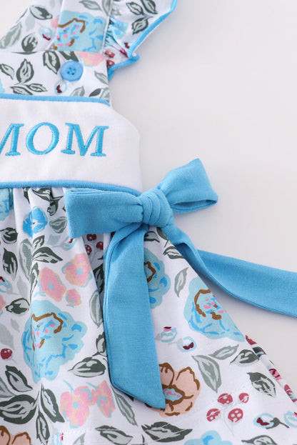 “I Love My Mom” Floral Baby Girl Bloomer Set
