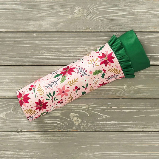 Poinsettia & Plaid Minky Blanket