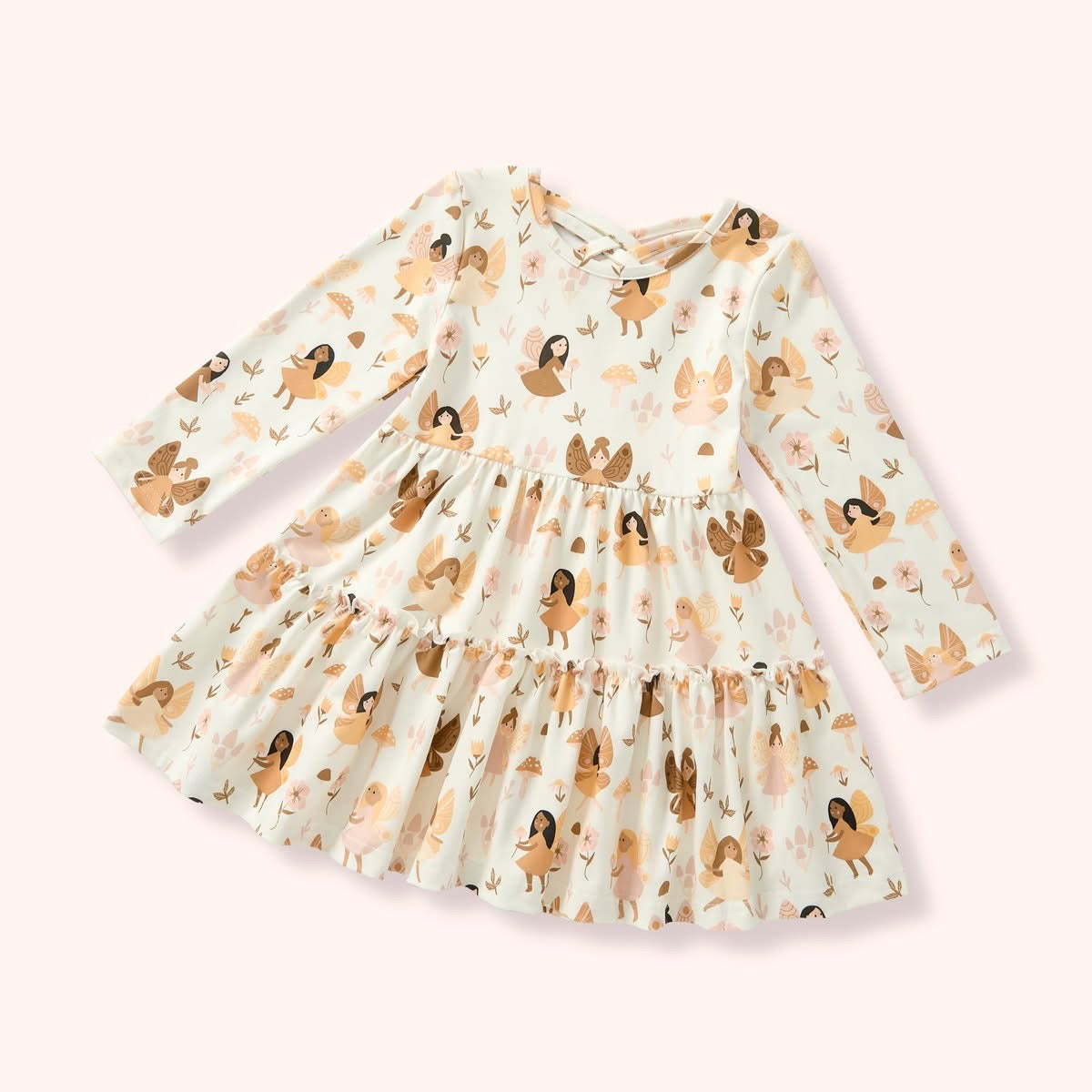 Boho Fairies Long Sleeve Twirl Dress